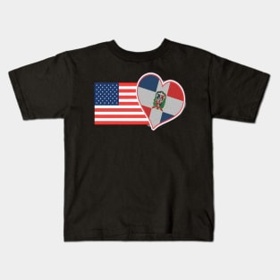 Republica Dominicana T-Shirt USA Flag Spanish Food Culture Kids T-Shirt